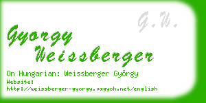 gyorgy weissberger business card